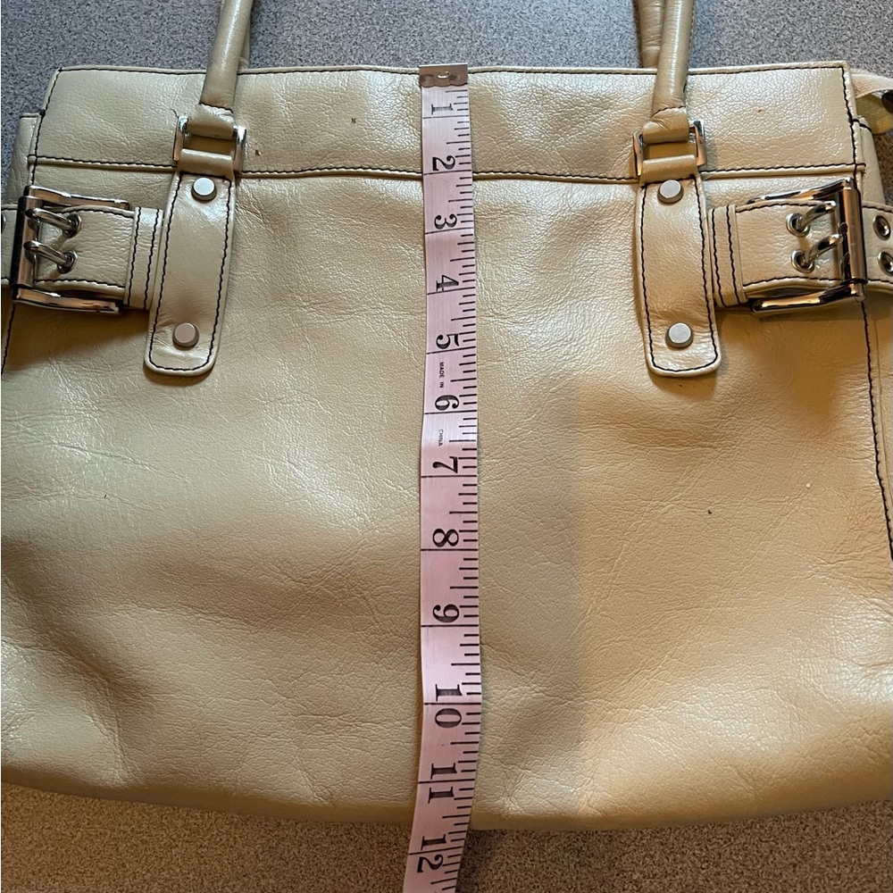 Vintage Micheal Rome Cream Leather Handbag - Picture 11 of 14